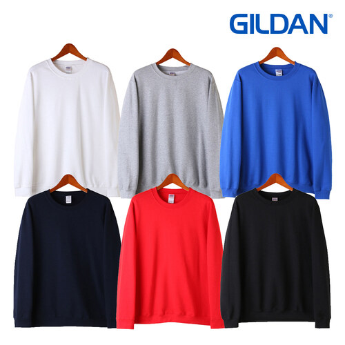 교복몰 (GILDAN) 아시안핏 무지 맨투맨 티셔츠 6컬러
