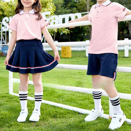 남녀공용 핑크 여름세트 교복 학생복 (키즈-성인)