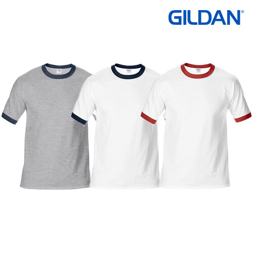 교복몰 (GILDAN) 심플 라인 반팔 티셔츠 단체복 반팔