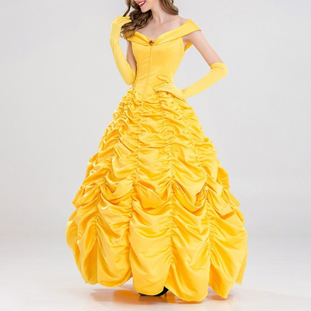 옐로우 미녀 공주드레스 코스튬 컨셉의상 졸업사진